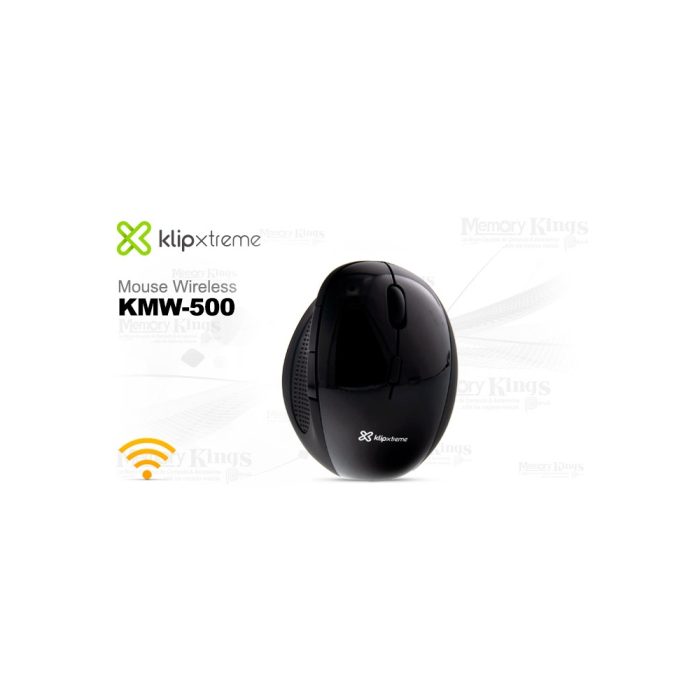 Klip Xtreme - Mouse - 2.4 GHz - Wireless - Black - Ergonomic