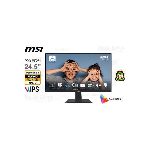MONITOR 24.5 MSI PRO MP251 iPS FHD 100HZ 1MS