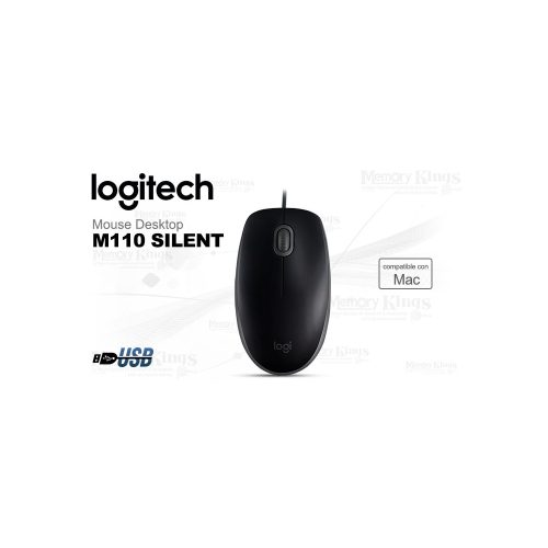 MOUSE LOGITECH M110 SILENT BLACK