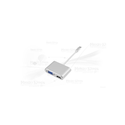 ADAPTADOR USB-C a HDMI|VGA 4K DELCOM