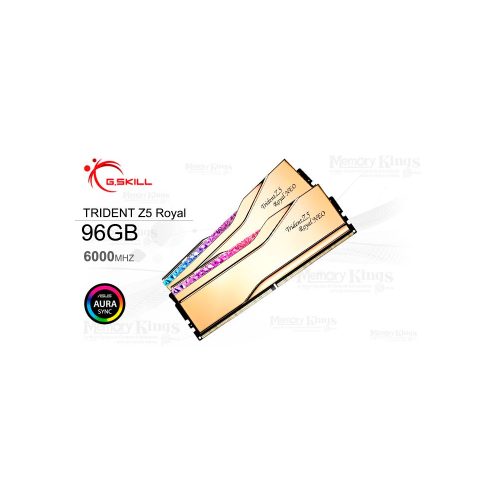 MEMORIA DDR5 96GB 6000 CL28 G.SKILL Trident Z5 Royal Neo (2x48GB) AMD EXPO GOLD