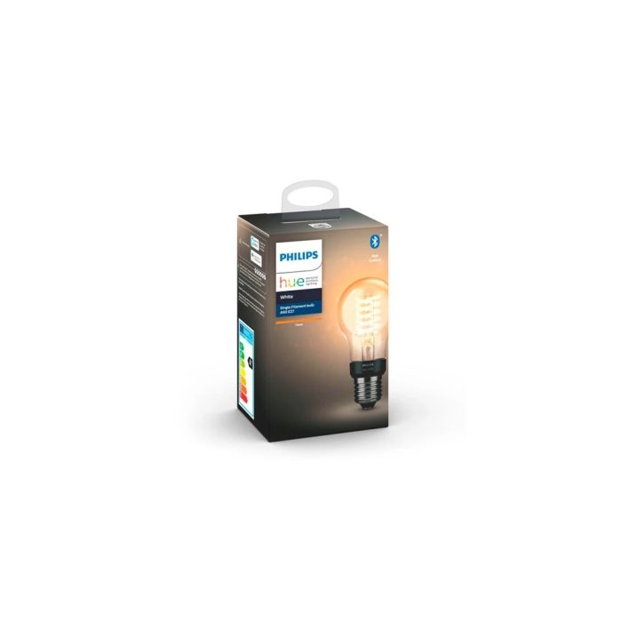 Philips Hue White - Bombilla con filamento LED - forma: A60 - E27 - 7 W (equivalente 40 W) - clase G - luz blanca tenue