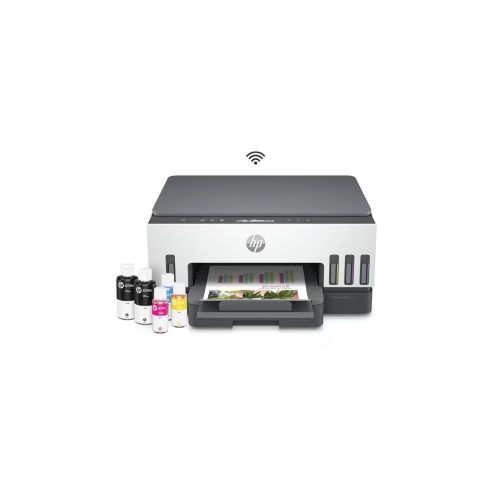 Impresora de inyección de tinta multifunción HP 720 Inalámbrico Smart Tank - Color - Copiadora/Impresora/Escáner - 23 ppm Mono/22 ppm de impresión en color - 4800 x 1200 dpi Impresión - Dúplex impresión Automático - Hasta 5000 páginas al mes - Color De Superficie Plana Escáner - 1200 - LAN inalámbrica - Wi-Fi Direct, HP Smart App, Apple AirPrint, Servicio de impresión Mopria, HP Print Service Plugin, Impresión de Android - USB