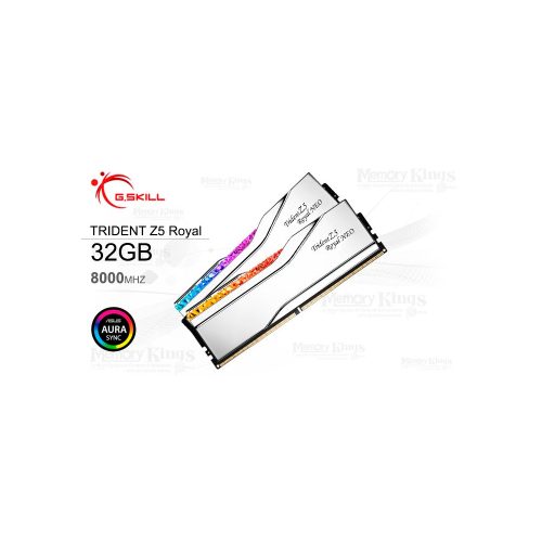 MEMORIA DDR5 32GB 8000 CL38 G.SKILL Trident Z5 Royal Neo (2X16GB) AMD EXPO SILVER