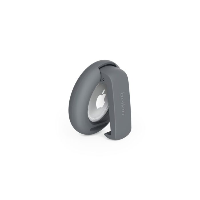 Belkin - Carcasa protectora para etiqueta Bluetooth antipérdida - con clip - gris oscuro - para Apple AirTag