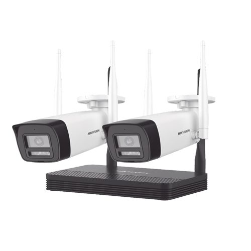 Hikvision - Network surveillance camera - 4MP H.265 TWO bullet WiFi NVS