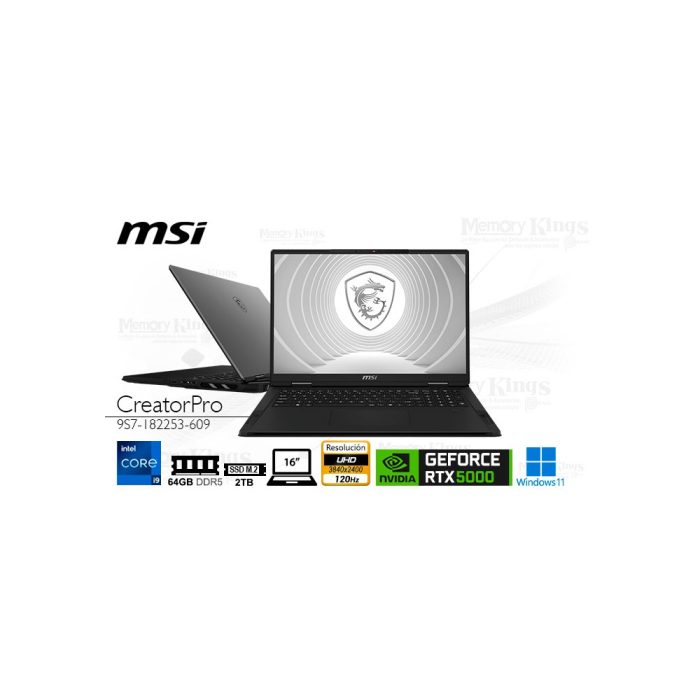 LAPTOP Core i9-14900HX MSI CreatorPro X18 HX 64|2TB|16" QUADRO RTX 5000 Ada, W11PRO
