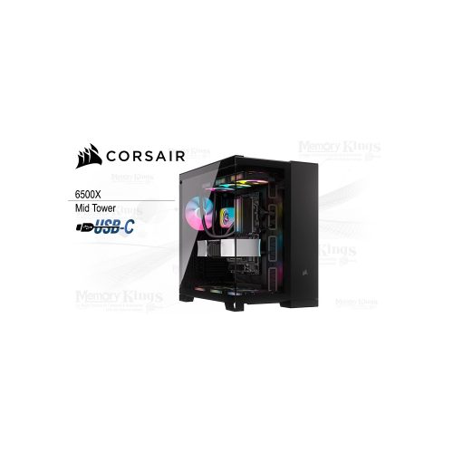 CASE Mid Tower CORSAIR 6500X BLACK (BTF)