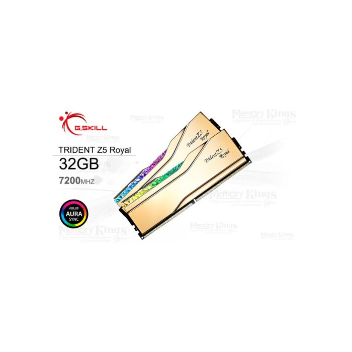 MEMORIA DDR5 32GB 7200 CL34 G.SKILL TRIDENT Z5 ROYAL (2x16GB) GOLD
