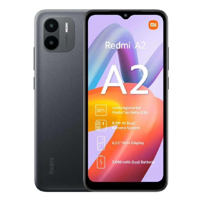 Xiaomi Redmi A2 smartphone 64 GB negro, Android, pantalla táctil, excelente rendimiento y conectividad US