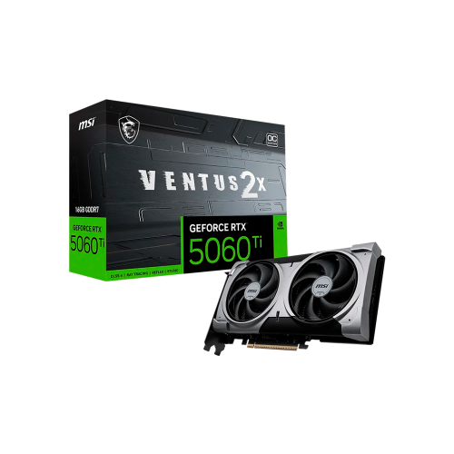 Tarjeta de video MSI RTX 5060 Ti 16GB Ventus 2X OC, GDDR7, DP y HDMI - Rendimiento Superior