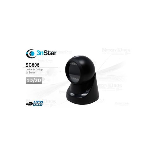 LECTOR CODIGO BARRAS 3nSTAR SC505 1D 2D USB Omni D Direccional
