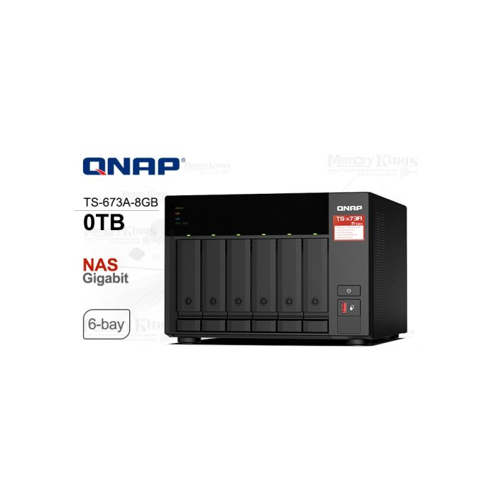 ALMACENAMIENTO NAS 0TB QNAP TS-673A-8GB 6-Bahias