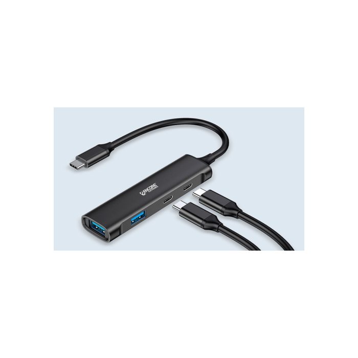 Hub USB-C 4 Puertos Encore EN-UC4H-32C2 Negro, Ultra Rápido USB 3.0 para Conexiones Eficientes