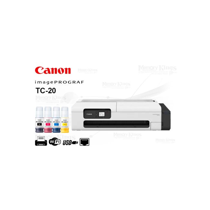 IMPRESORA PLOTTER CANON imagePROGRAF TC-20 24" LAN, USB, WiFi, Sistema de tinta continuo