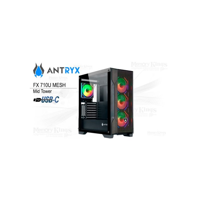 CASE Mid Tower ANTRYX FX 710U MESH ARGB 4FAN