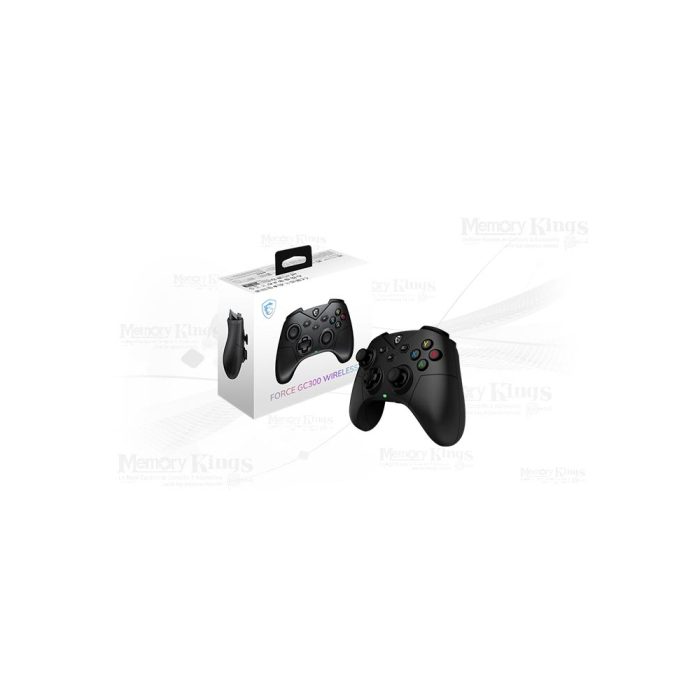 Gamepad inalámbrico MSI Force GC300 negro, control preciso y diseño ergonómico para gamers
