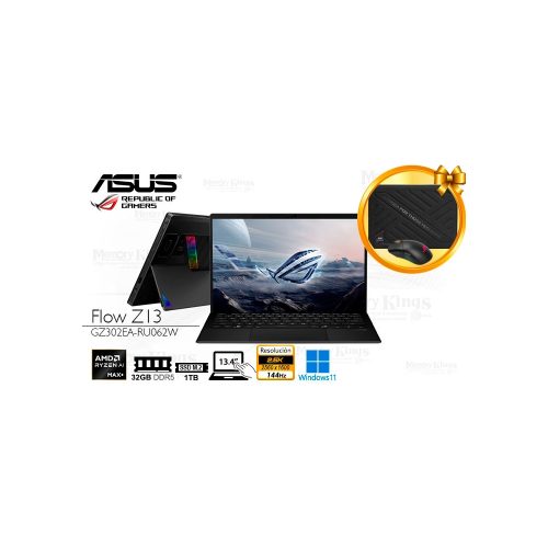 LAPTOP Ryzen AI MAX+ 395 ASUS ROG Flow Z13 GZ302EA-RU062W 32|1TB|13.4" grafica Radeon W11HOME pantalla Táctil