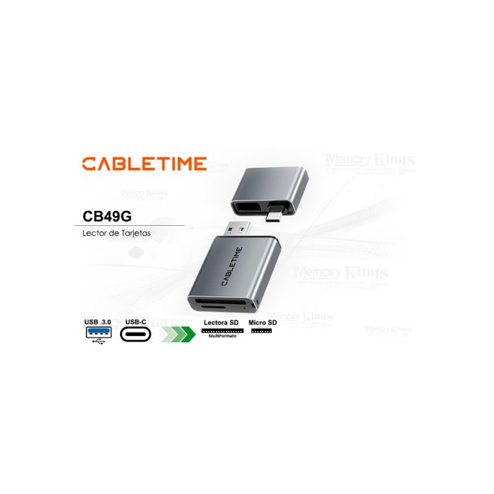 LECTOR|GRAB. MEMORY CARD CABLETIME CB49G 3IN1