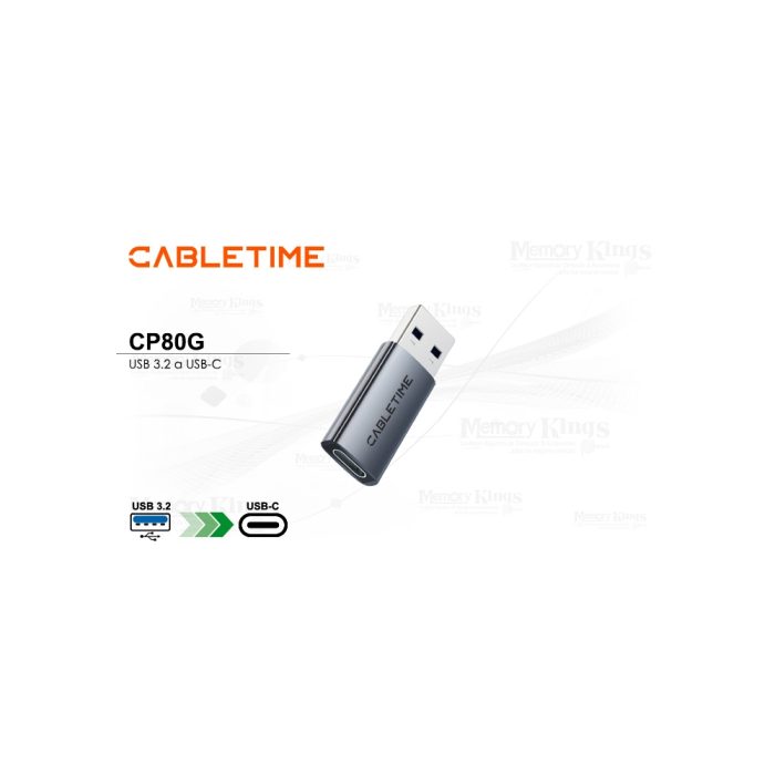 ADAPTADOR USB-A a USB-C CABLETIME CP80G 10GBPS