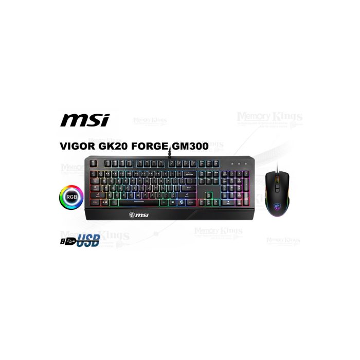 TECLADO+MOUSE Gaming MSI VIGOR GK20 FORGE GM300