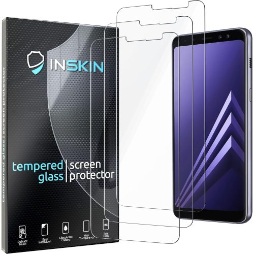 Protector de Pantalla Templado Invisible Defender ID para Galaxy A8 2018 - 0.33 mm, Transparente