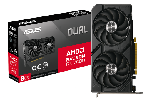Tarjeta de video ASUS DUAL-RX7600-O8G-EVO, 8GB GDDR6 / PCI-e 4.0