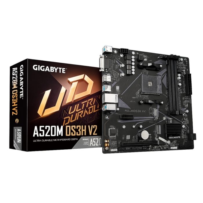 MB GIGABYTE A520M-DS3H-AC AM4 DDR4 4400MHZ 128GB DVI HDMI