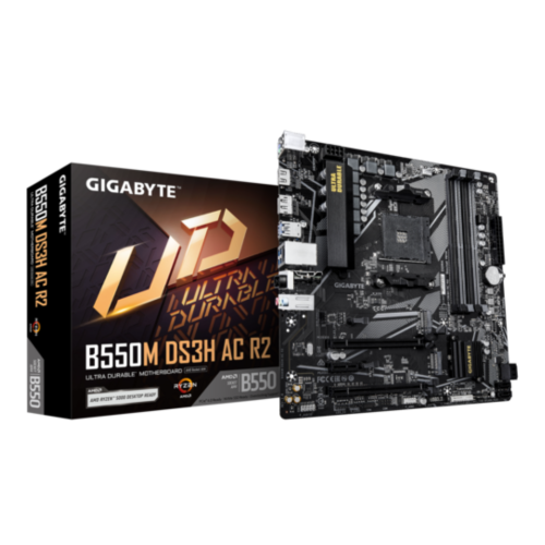 Motherboard Gigabyte B550M DS3H AC R2, Chipset AMD B550 Socket AMD AM4, micro-ATX