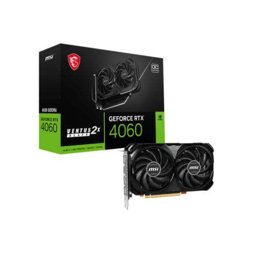 TARJETA DE VIDEO MSI GEFORCE RTX 4060 VENTUS 2X BLACK 8G OC