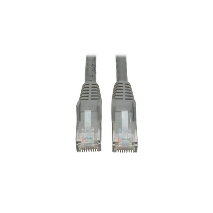 Cable Cat6 Tripp-Lite de 3.05 m - Gigabit Snagless RJ45 M/M, color gris, ideal para alta velocidad.