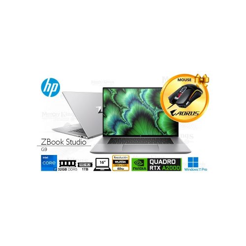 LAPTOP WS Core i7-12700H HP ZBook Studio G9 32|1TB|16" QUADRO RTX A2000 8GB W11PRO