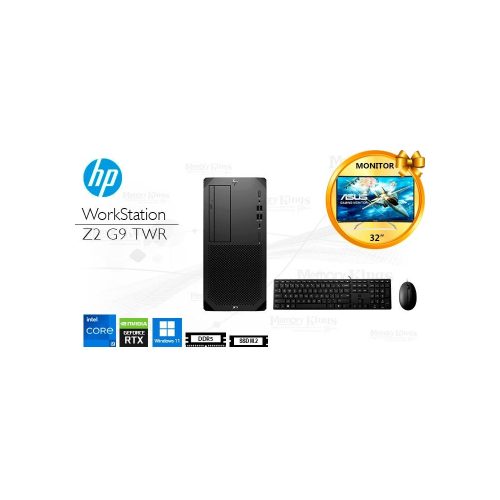 PC WS Core i9-12900K HP Z2 G9 TOWER 16|1TB +DVD GEFORCE RTX 3080 10GB, W11PRO