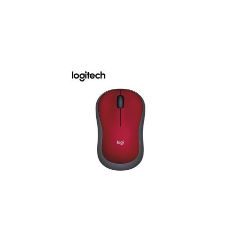 MOUSE LOGITECH M185 WIRELESS RED (910-003635)