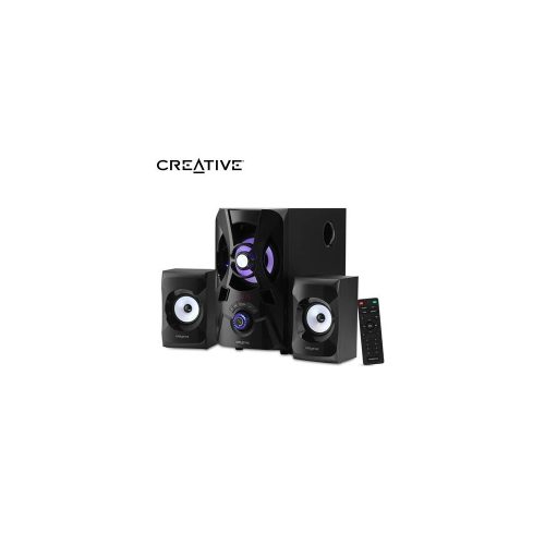 PARLANTE CREATIVE E2900 2.1 60W/120W  BT/ FM/ USB/ SD/ 3.5MM 220V LUZ LED BLACK (51MF0490AA001)
