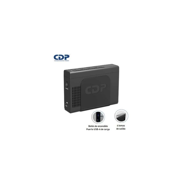 UPS portátil Li-504I de 500VA con batería de litio y 4 salidas - Protección de energía confiable