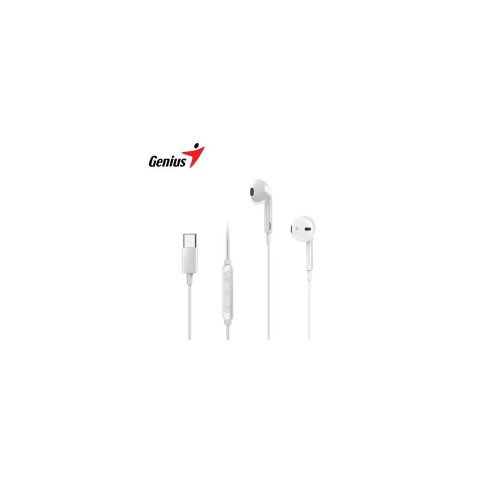 AUDIFONO C/MICROF. GENIUS HS-M365 IN-EAR USB-C WHITE (31710030401)