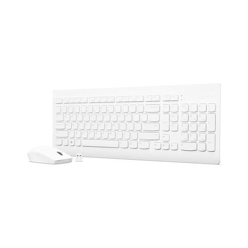 Kit De Teclado + Mouse Combo, Lenovo 510, Inalámbrico, Color Blanco