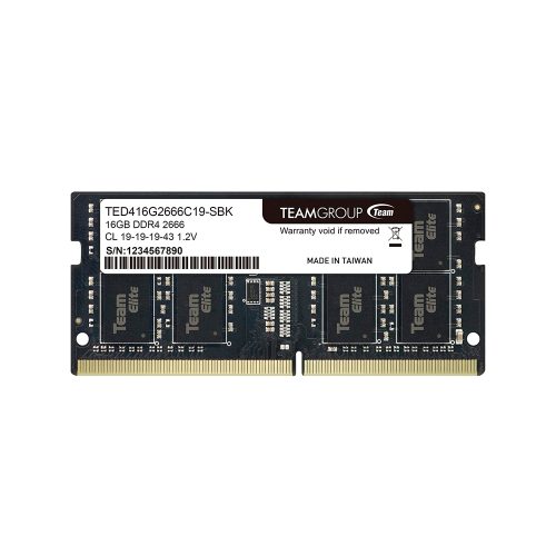 Memoria TeamGroup Elite, 16GB, DDR4, SO-DIMM, 2666 MHz, 1.2V, CL 19-19-19-43