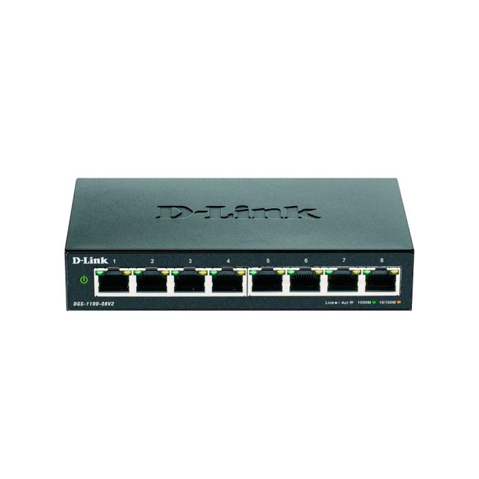 D-Link Switch Gigabit de 8 Puertos Easy Smart - Conexión Rápida y Eficiente para tu Red