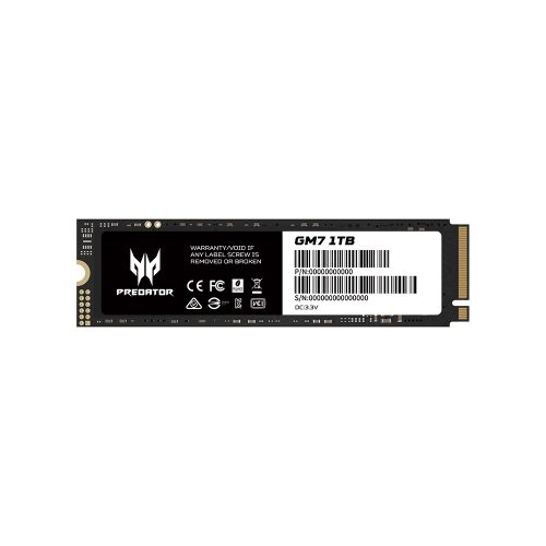 Unidad de estado sólido PREDATOR GM7, PCIe Gen4 x 4, NVMe1.4, 1TB