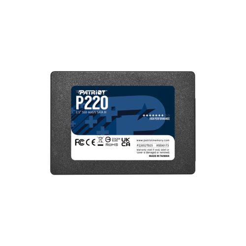 Unidad en estado solido Patriot P220, 256GB, SATA III 6.0 Gb/s, 2.5", 7mm