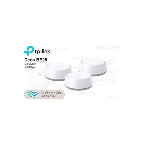 Router TP-Link Mesh Deco BE25 - WiFi 3600 Mbps, Doble Banda, Home Kit para Conexión Ágil