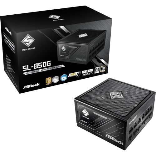 Fuente de Poder ASRock SL-850G 850W 80+ Gold Modular para PCs de Alto Rendimiento