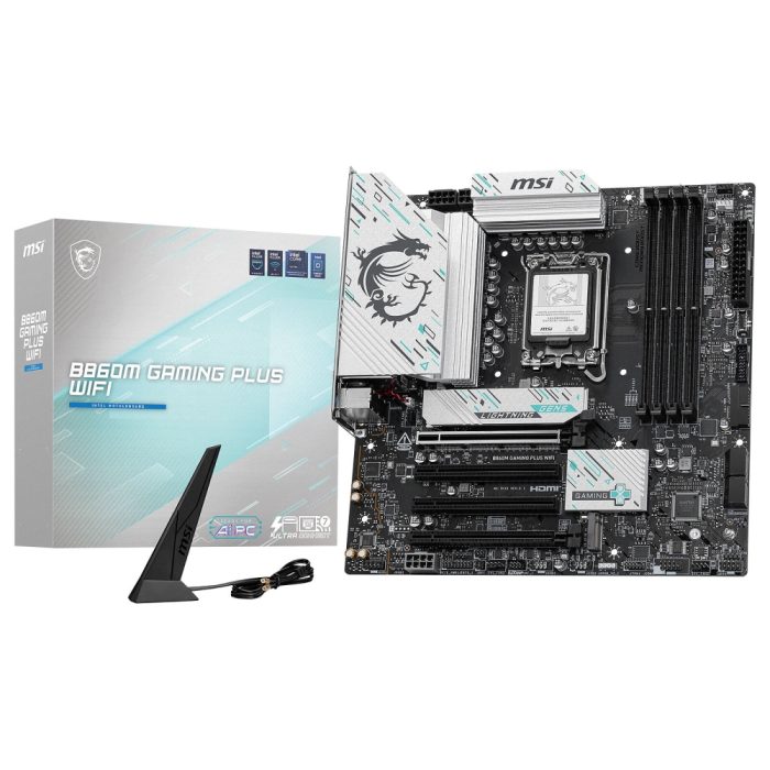 Placa base MSI B860M Gaming Plus WiFi - DDR5, M.2, HDMI y DP, ideal para gamers