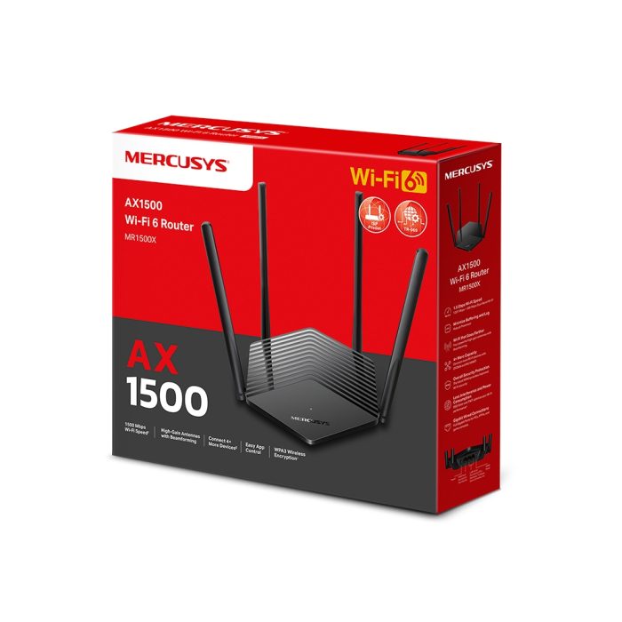 Router TP-Link Mercusys MR62X AX1500 Dual-Band, alta velocidad y conexión estable para tu hogar