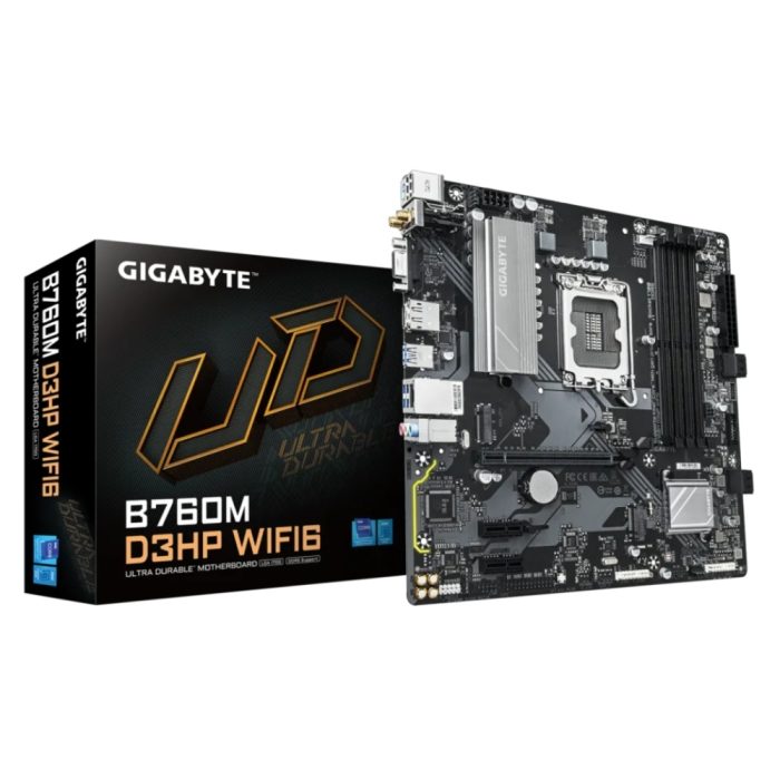 Placa base GIGABYTE B760M-E DDR5, 7200 MHz, soporte hasta 96GB, ideal para gaming y multitarea