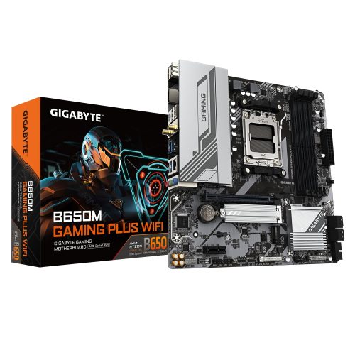 Placa madre Gigabyte B650M Gaming Plus WiFi DDR5, ATX, HDMI, ideal para gamers y alto rendimiento