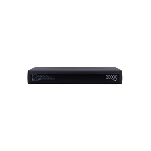 Powerbank TEROS 20000mAh, USB-A y USB-C, carga rápida, color negro - Potencia tu día