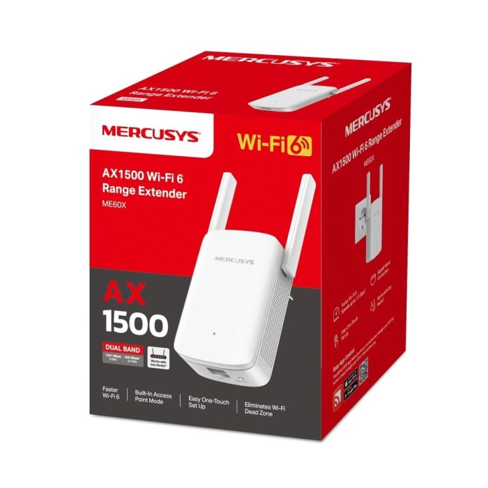 TP-Link Mercusys ME60X - Router WiFi 6, 2x Fixed, alto rendimiento y conexión estable